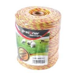 Rola fir galben cu rosu, pentru gard electric, fi2, 6x0.15mm, 500M, BK87653