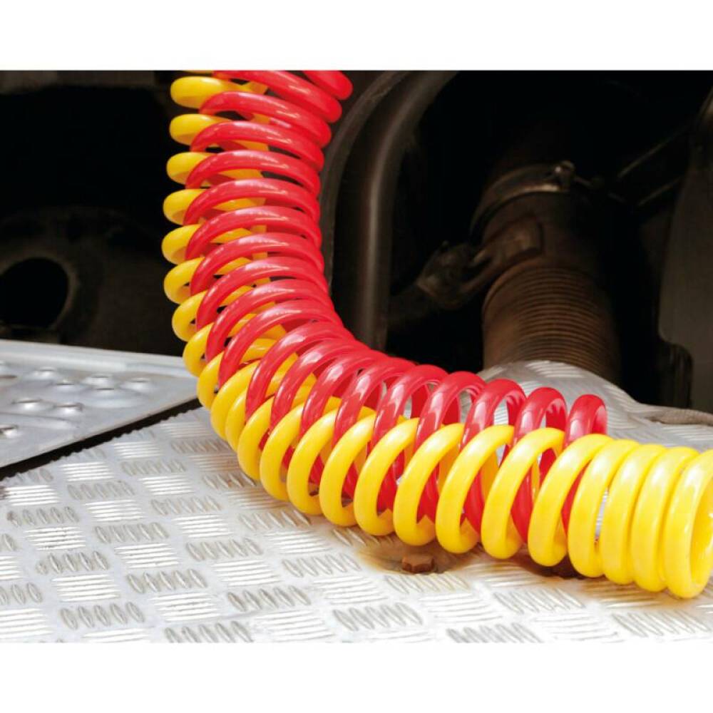Husa protectie pentru furtun aer spiralat camion, 2.2m, antiploaie, rosie 97170 Lampa