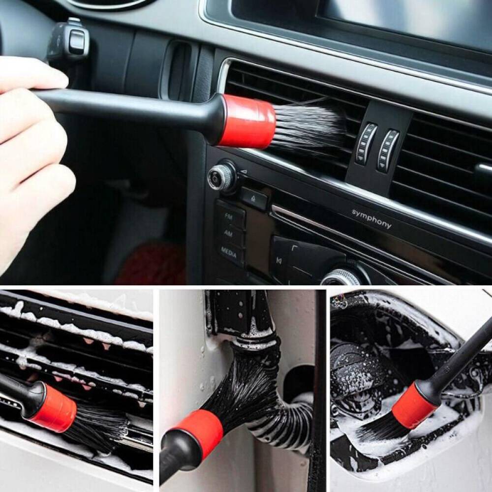 Set 5 pensule aspre, pentru detailing, interior-exterior, Hard AKC8103, 00465