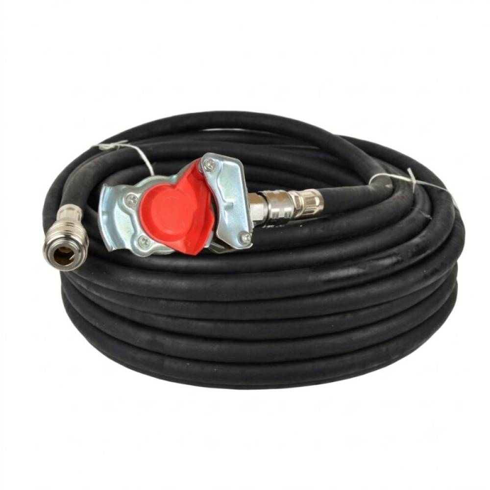 Furtun umflat roti 15m, 20 bar, cu cupla aer camion si mufa rapida, pistol fi 15mm, negru, B.A.M WDP027 Furtun umflat roti 15m, 20 bar, cu cupla aer camion si mufa rapida, pistol fi 15mm, negru, B.A.M WDP027