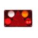 Lampa spate 232x142, 5 functii, cu triunghi, mers inapoi si numar, dreapta, W21L 115 WAS