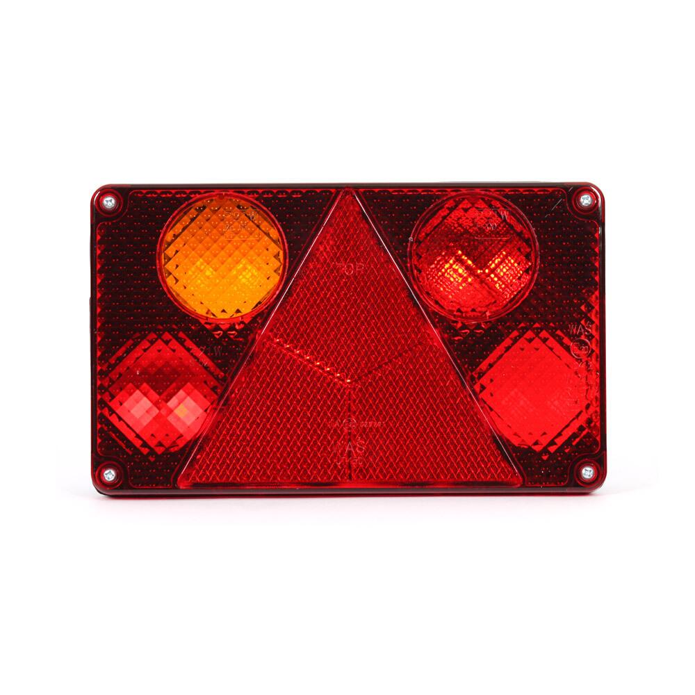 Lampa spate 232x142, 5 functii, cu triunghi, ceata si numar, stanga, W21L 114 WAS