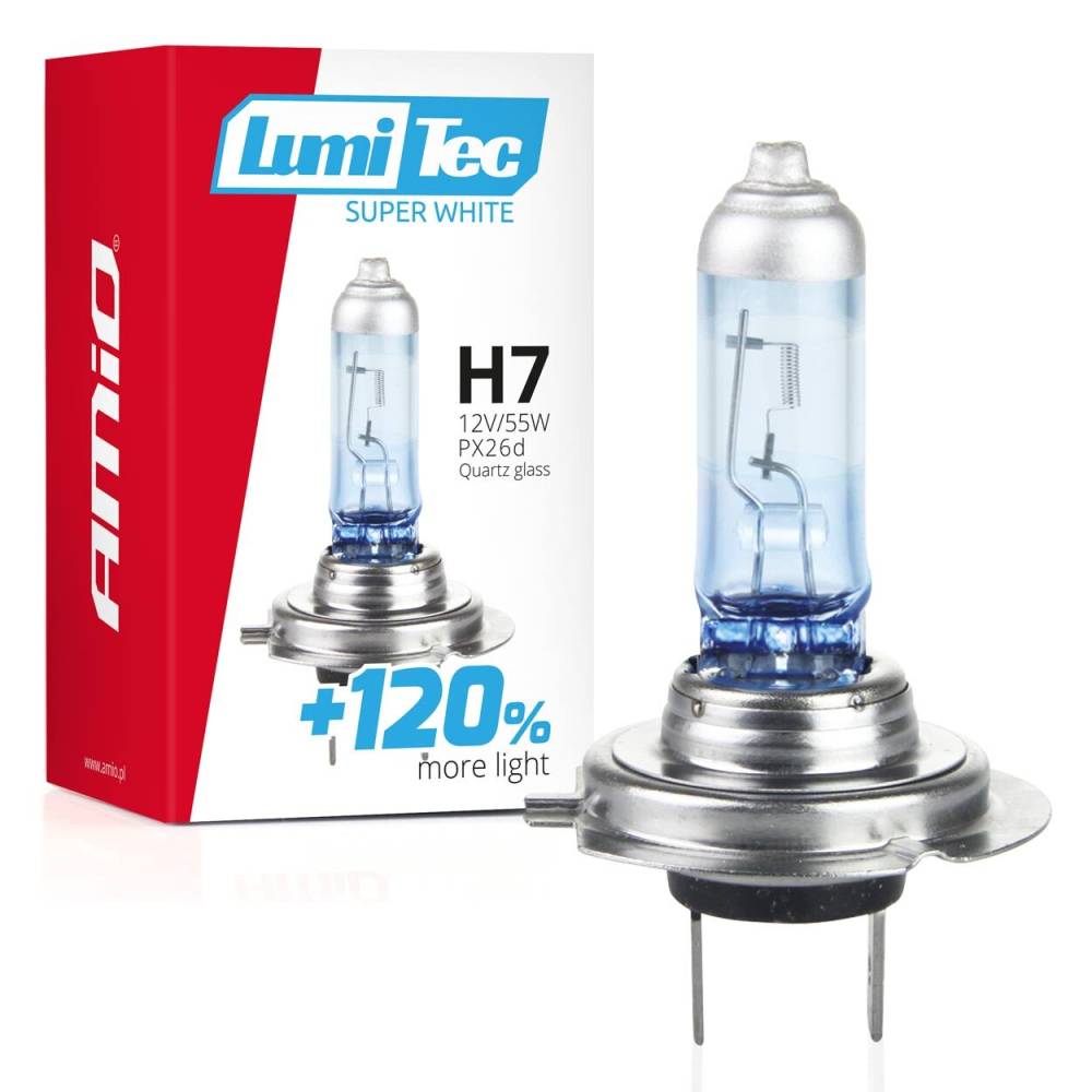 Bec H7 12V/55W LumiTec Super White +120%, 02138 Amio