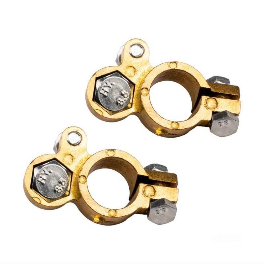 Set 2 borne acumulator cupru, fixare cu surub, 12-24V, 800A, 04392 Amio