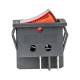 Buton basculant ON/OFF, 2 faze, dreptunghiular, cu Led rosu, 12V / 230v, KCD4/ KCD7/ BU02