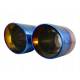 Ornament toba interior 38(56), exterior 160x76, lungime 240, 2 tevi, rotunde, crom cu albastru, MT022blc 02354 Amio