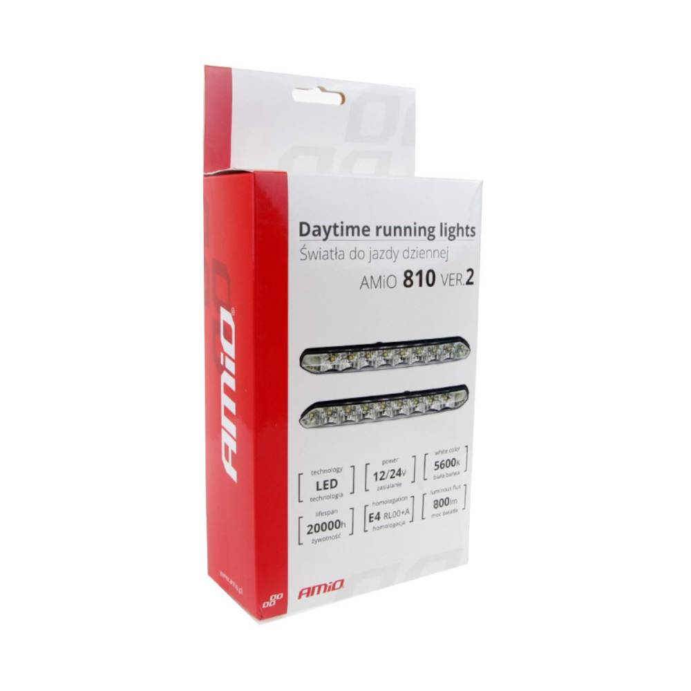 Set proiector zi DRL 185x20, 12/24V, LED, DRL810HP, 01266 Amio Set proiector zi DRL 185x20, 12/24V, LED, DRL810HP, 01266 Amio
