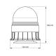 Girofar 12/24V h169 cu magnet si prindere in 3 suruburi W02M, 01502 Amio