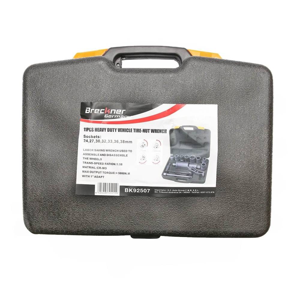 Trusa cheie cu multiplicator forta pentru jante camion, cu 7chei 24,27,30,32,33,36,38 BK92507