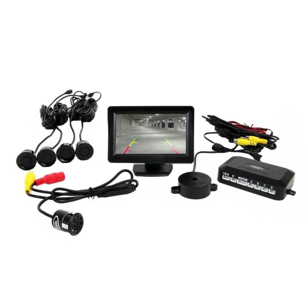 Camera marsarier cu senzori si monitor, kit asistenta parcare, camera HD315, 4 senzori, ecran TFT01 4.3