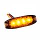 Proiector stroboscopic 4 LED-uri, 12-24V, 12W, galben, 98x30, Slim 02298 Amio