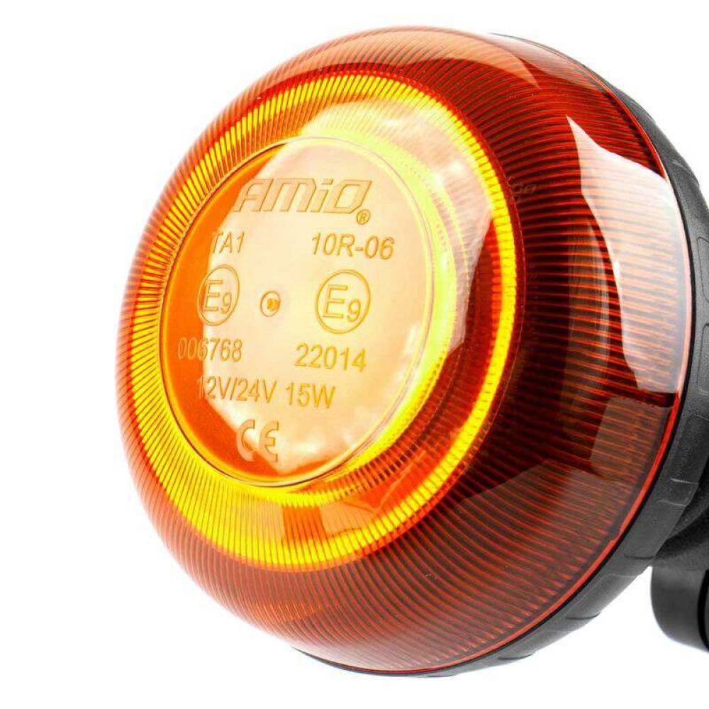 Girofar 12-24V, h138, 18 LED-uri, 15W, pe tija flexibila, 02921 Amio Girofar 12-24V, h138, 18 LED-uri, 15W, pe tija flexibila, 02921 Amio