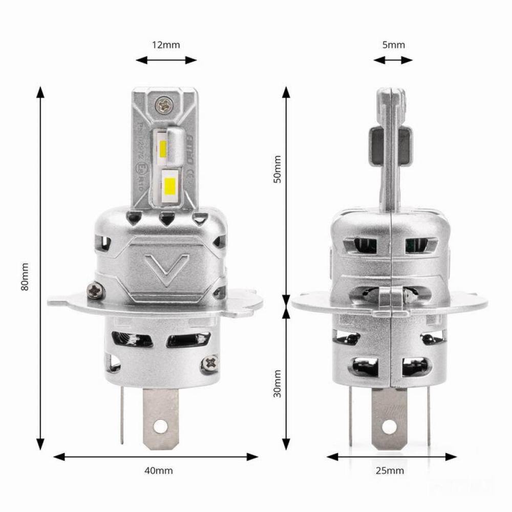 Set 2 becuri H4, LED, 10-16V, 72W, 7920lm, 6500K, Canbus, X2 Series, 02972 Amio Set 2 becuri H4, LED, 10-16V, 72W, 7920lm, 6500K, Canbus, X2 Series, 02972 Amio