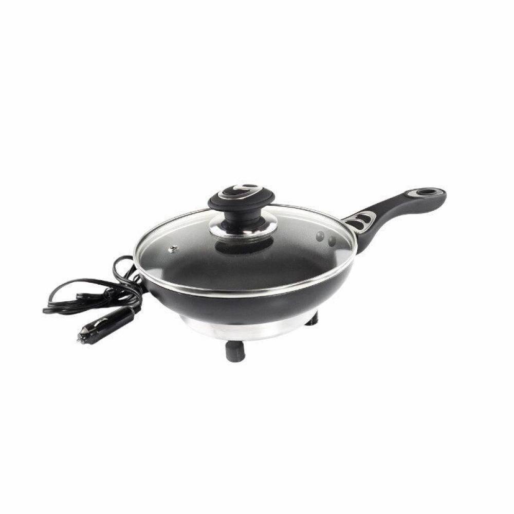 Tigaie electrică auto 12V, 150W, 750 ml, 20x4 cm, cu capac, pentru mașină/rulotă, AMiO 02532