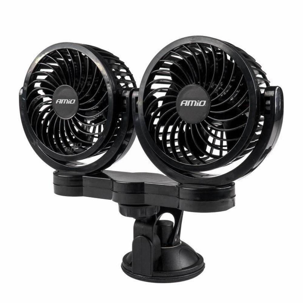 Ventilator dublu 24V, 2xfi10cm, 10W, prindere ventuza, 2 viteze, PRO Series, 03011 Amio