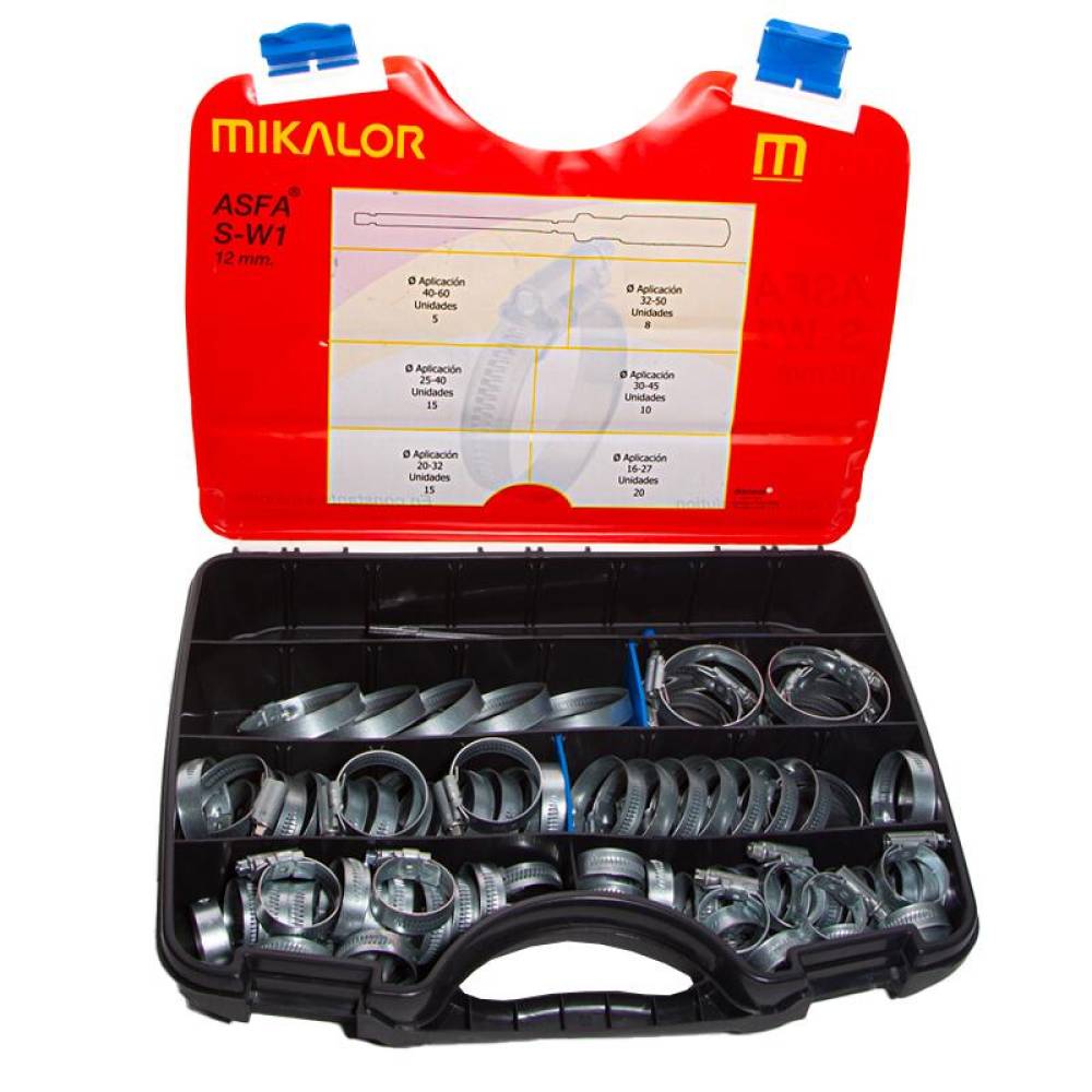 Trusa coliere ASFA-S W1, 12mm cu surubelnita, 73 bucati,  Mikalor 03503231
