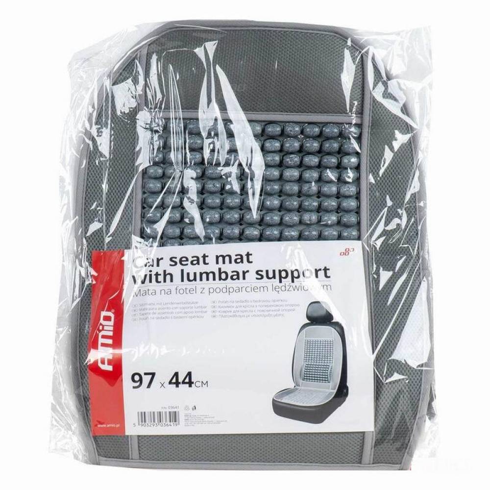 Perna scaun cu bile, 97x44cm, cu suport lombar, gri, 03641 Amio