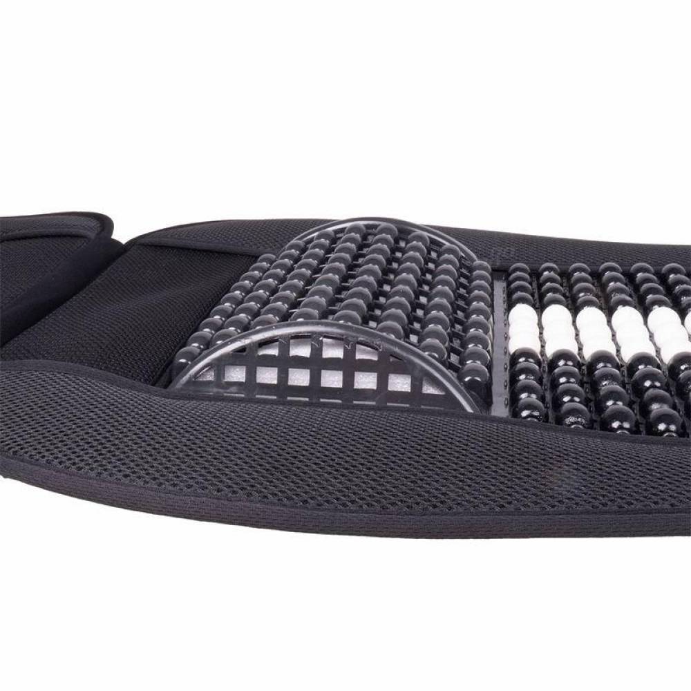 Perna scaun cu bile, 131x46cm, cu suport lombar si tetiera, neagru cu alb, 03648 Amio