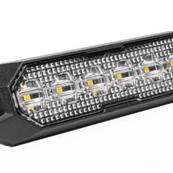 Proiector stroboscopic 6 LED-uri, 12-24V, 18W, galben, 129x30, Slim 03930 Amio