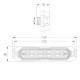 Proiector stroboscopic 6 LED-uri, 12-24V, 18W, galben, 129x30, Slim 03930 Amio