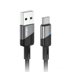 Cablu incarcator USB Tip C, LED, 2m, 3A, FullLink 03924 Amio