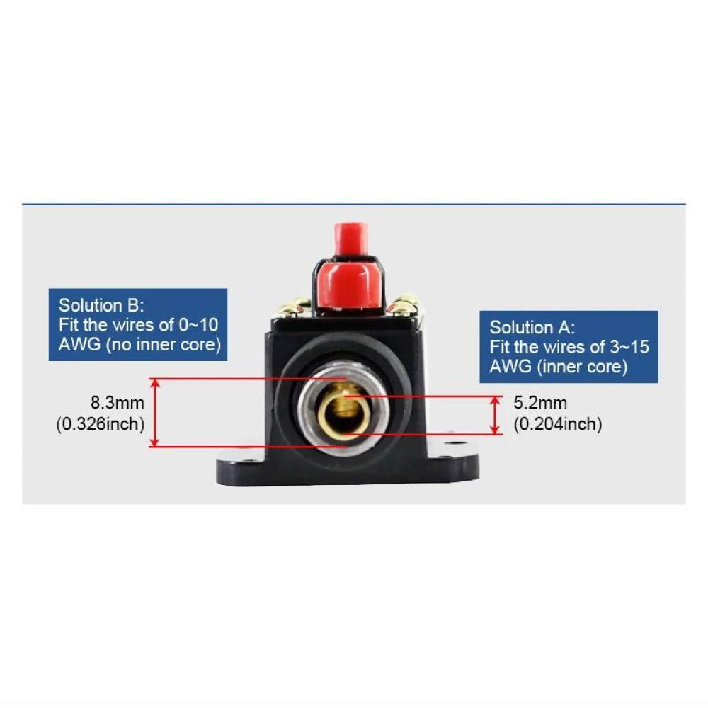 Siguranta automata rearmabila cu reset, cilindrica, 100A, 12-48V, 03821 Amio