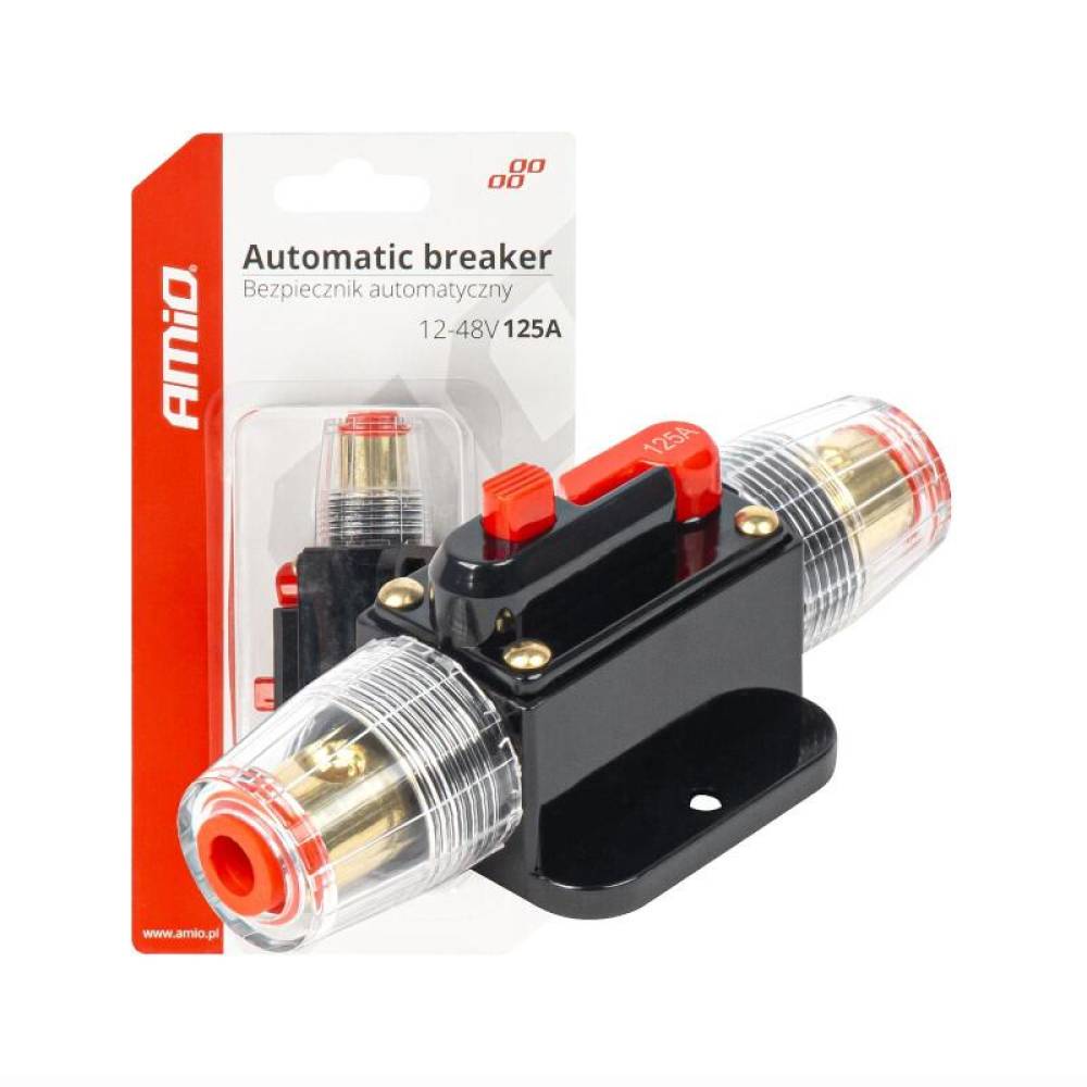 Siguranta automata rearmabila cu reset, cilindrica, 125A, 12-48V, 03822 Amio