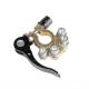Set 2 borne acumulator cupru 12V, cu papuci si garnituri fixare-decuplare rapida, 4 cai, 04058 Amio 