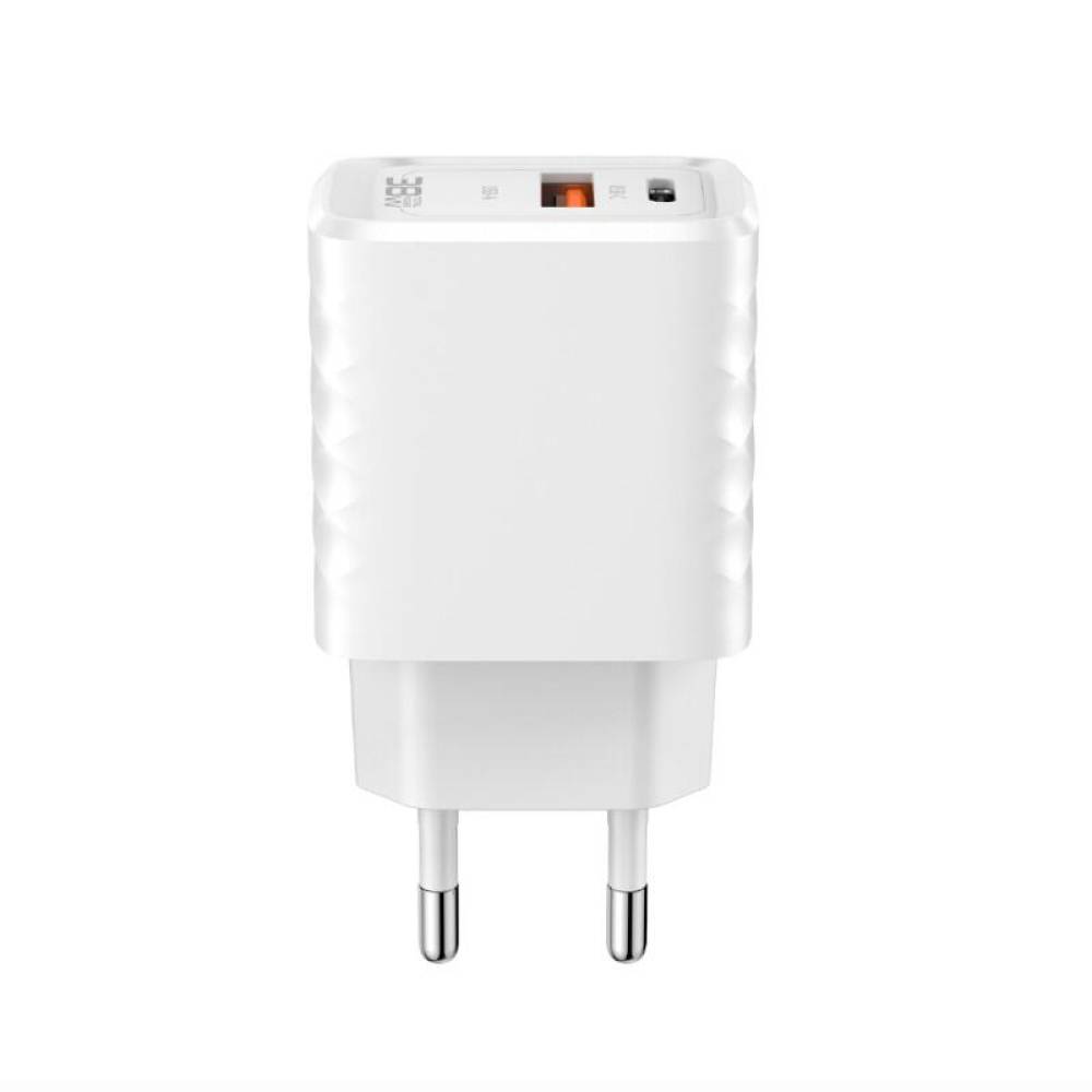 Incarcator rapid cu 2 USB-uri, priza 220V, USB-C si USB-A, 38W, 3AQC, GaN PD, 04287 Amio