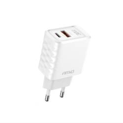 Incarcator rapid cu 2 USB-uri, priza 220V, USB-C si USB-A, 38W, 3AQC, GaN PD, 04287 Amio