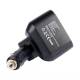 Stecher cu 2 prize, 2xUSB-A 2.4A si 1xUSB-C, 12-24V, 200W, cu voltmetru LED, buton control On-Off, rabatabil, 04173 Amio 