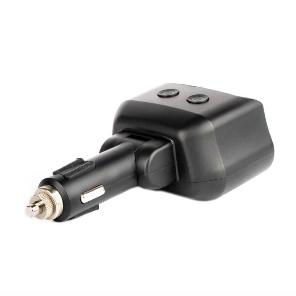 Stecher cu 2 prize, 2xUSB-A 2.4A si 1xUSB-C, 12-24V, 200W, cu voltmetru LED, buton control On-Off, rabatabil, 04173 Amio 