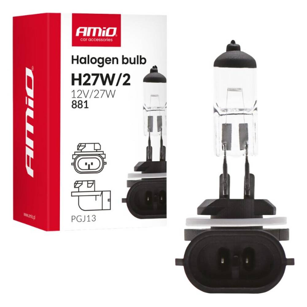 Bec halogen, H27W/2 881 PGJ13, 12V, 27W, AMIO 04413