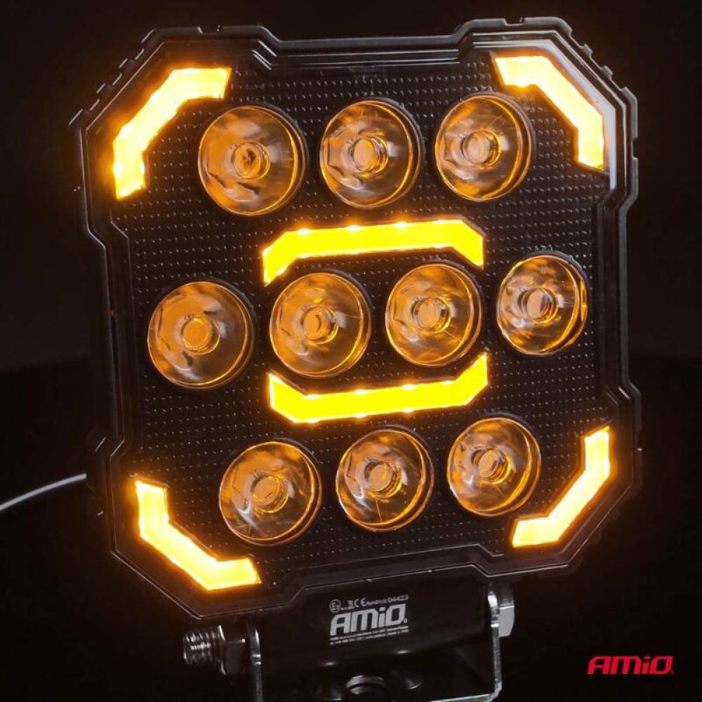 Proiector lucru, 110x110 x38mm, LED, 10-36V/48W, 3000lm, tip spot cu stroboscopic, AWL79, 04423 Amio