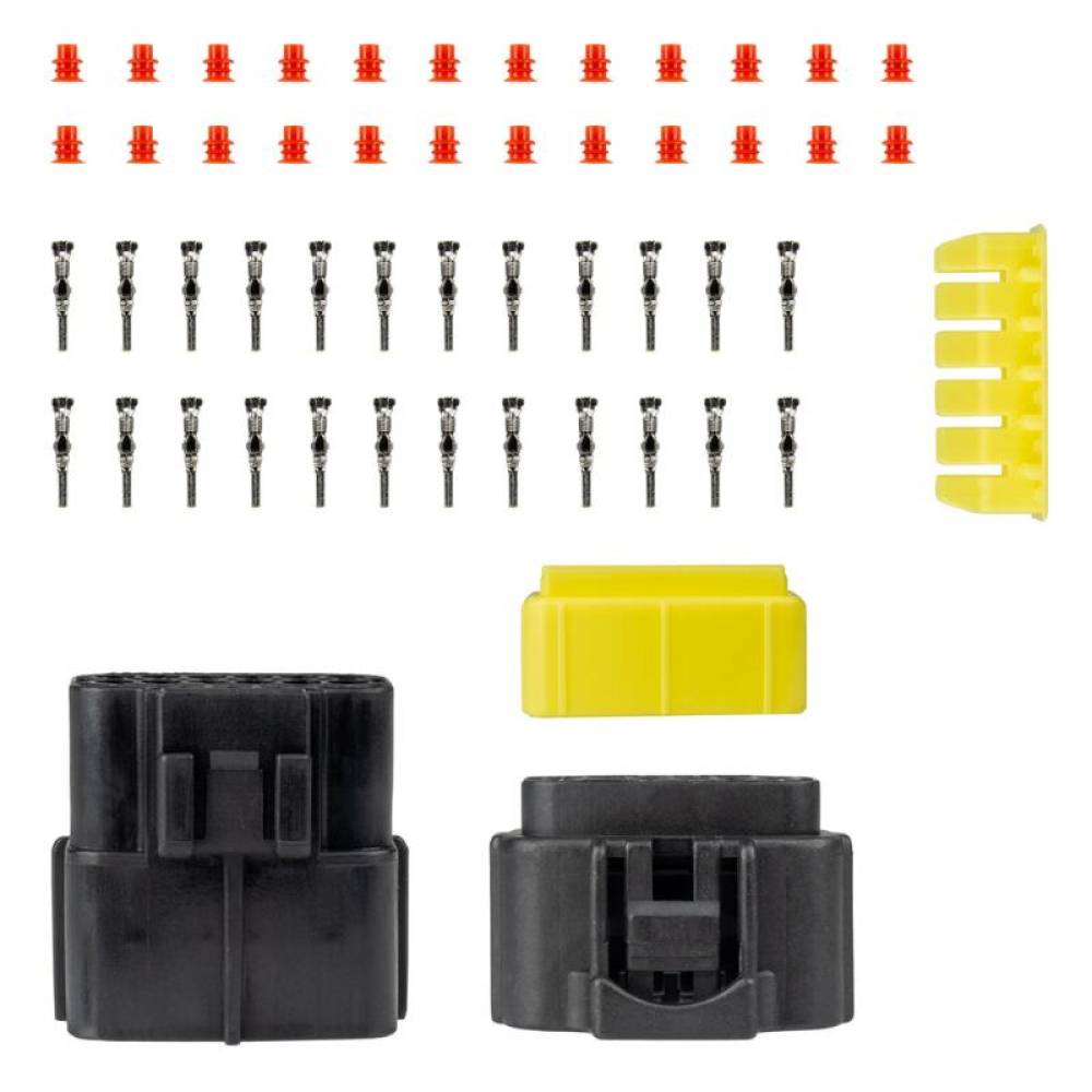 Set mufa conector cu 12pini, set mama-tata, Econoseal Japan, impermeabila, AMIO 04352
