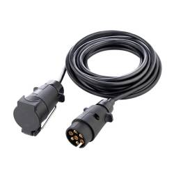 Cablu alimentare remorca 12V, cu fisa si priza 7pini, 5m, Carmotion 86769n