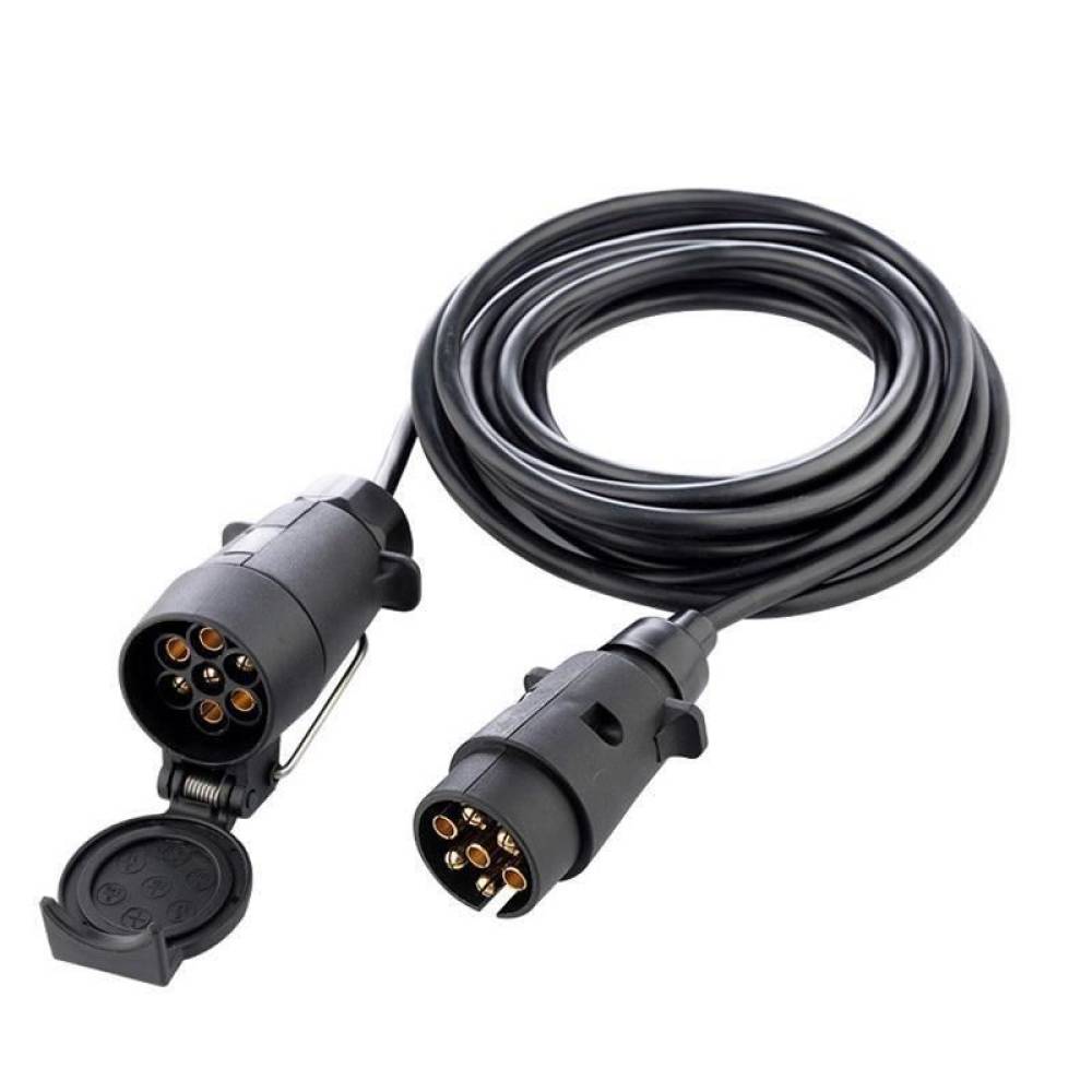 Cablu alimentare remorca 12V, cu fisa si priza 7pini, 5m, Carmotion 86769n