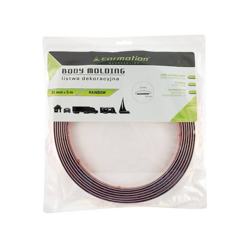 Rola ornament bandou, 21mm x 5m, curcubeu, 63769 Carmotion 