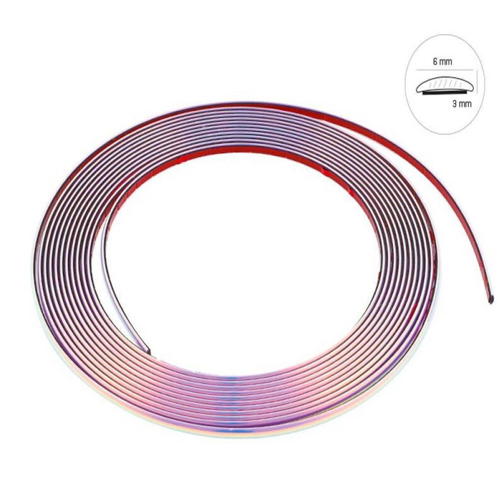 Rola ornament bandou, 6mm x 8m, curcubeu, 63753 Carmotion 