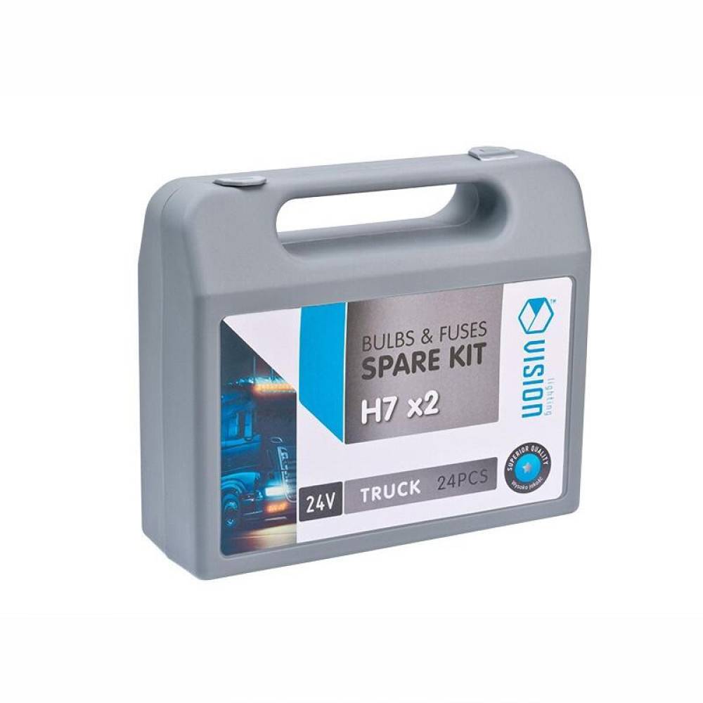 Caseta becuri H7, 24V 70W, cu sigurante, 24 elemente, 58893 Vision