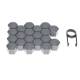Set 20 capacele plastic, pentru prezoane 17inch, grafit, 63784 Carmotion