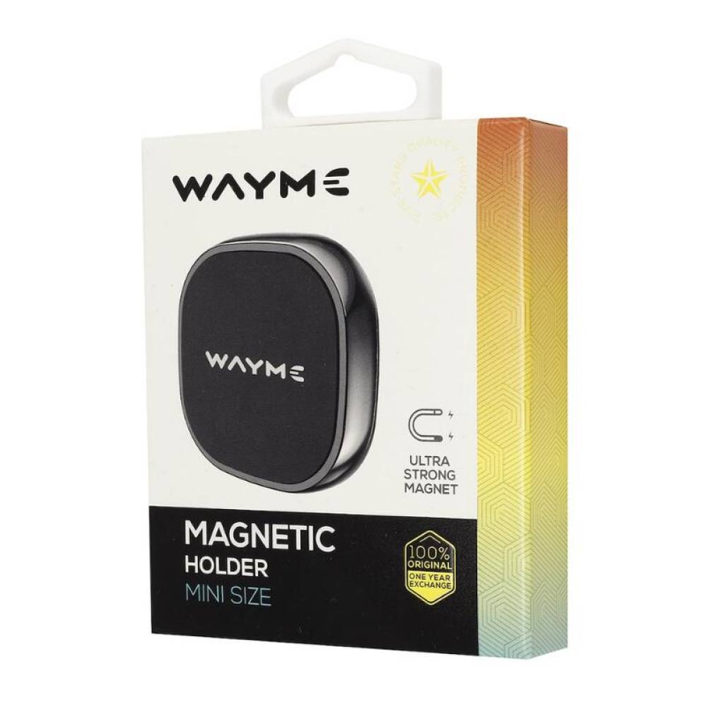 Suport telefon, cu prindere magnetica pe bord sau adeziv, negru cromat dark, WAYME 63061