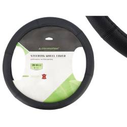 Husa volan 39-41cm, L, piele naturala, Neagra, Carmotion 58217