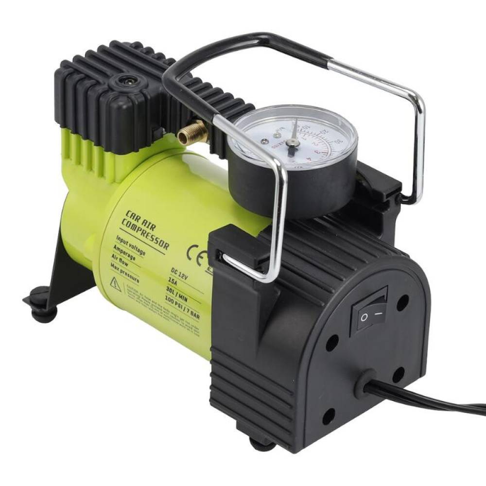 Compresor aer 12V, 11 bar, 35L/min, manometru analogic, Carmotion 58004 Compresor aer 12V, 11 bar, 35L/min, manometru analogic, Carmotion 58004