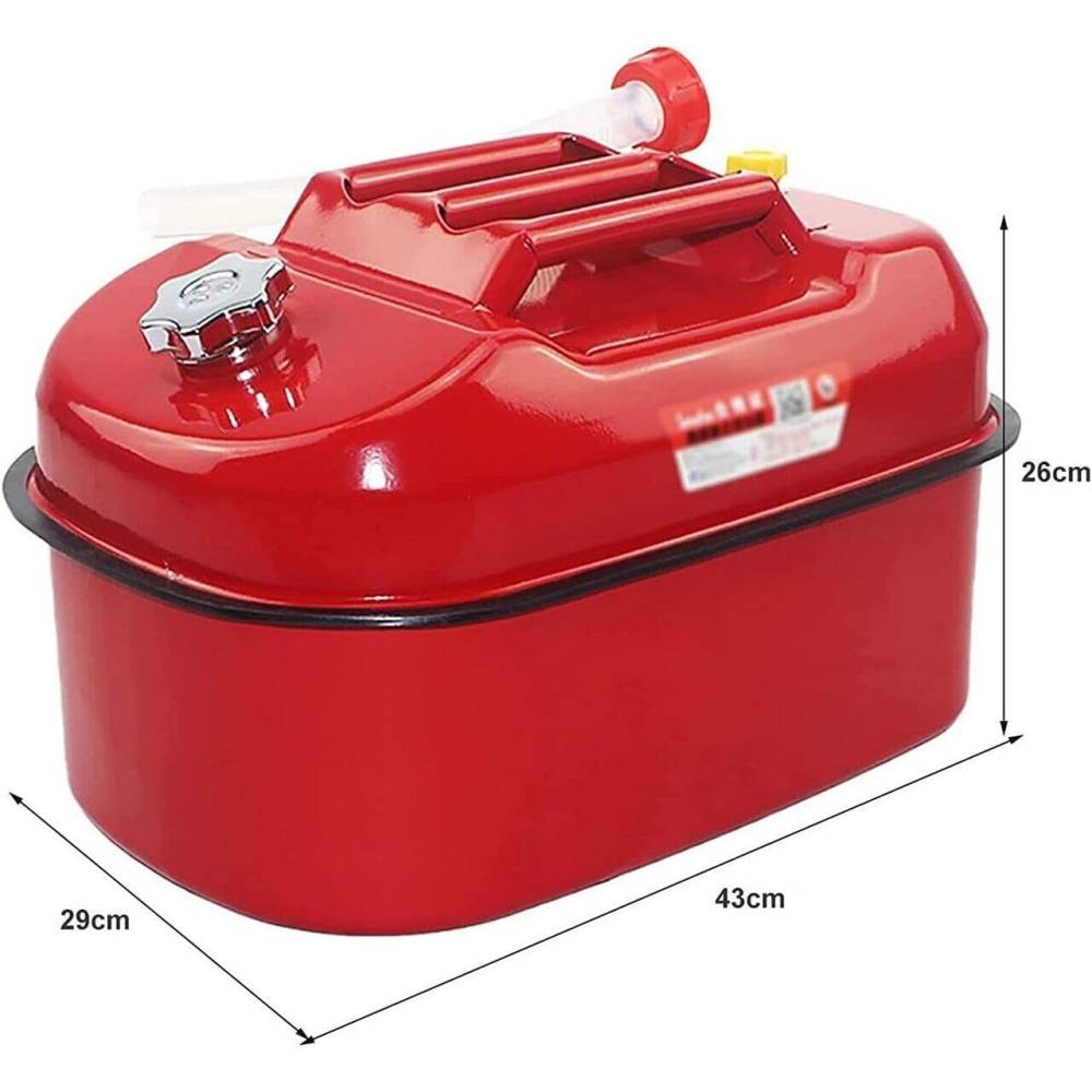 Canistra metalica, 20L, plata, antirasturnare,  cu furtun flexibil si dop insurubabil, MB59