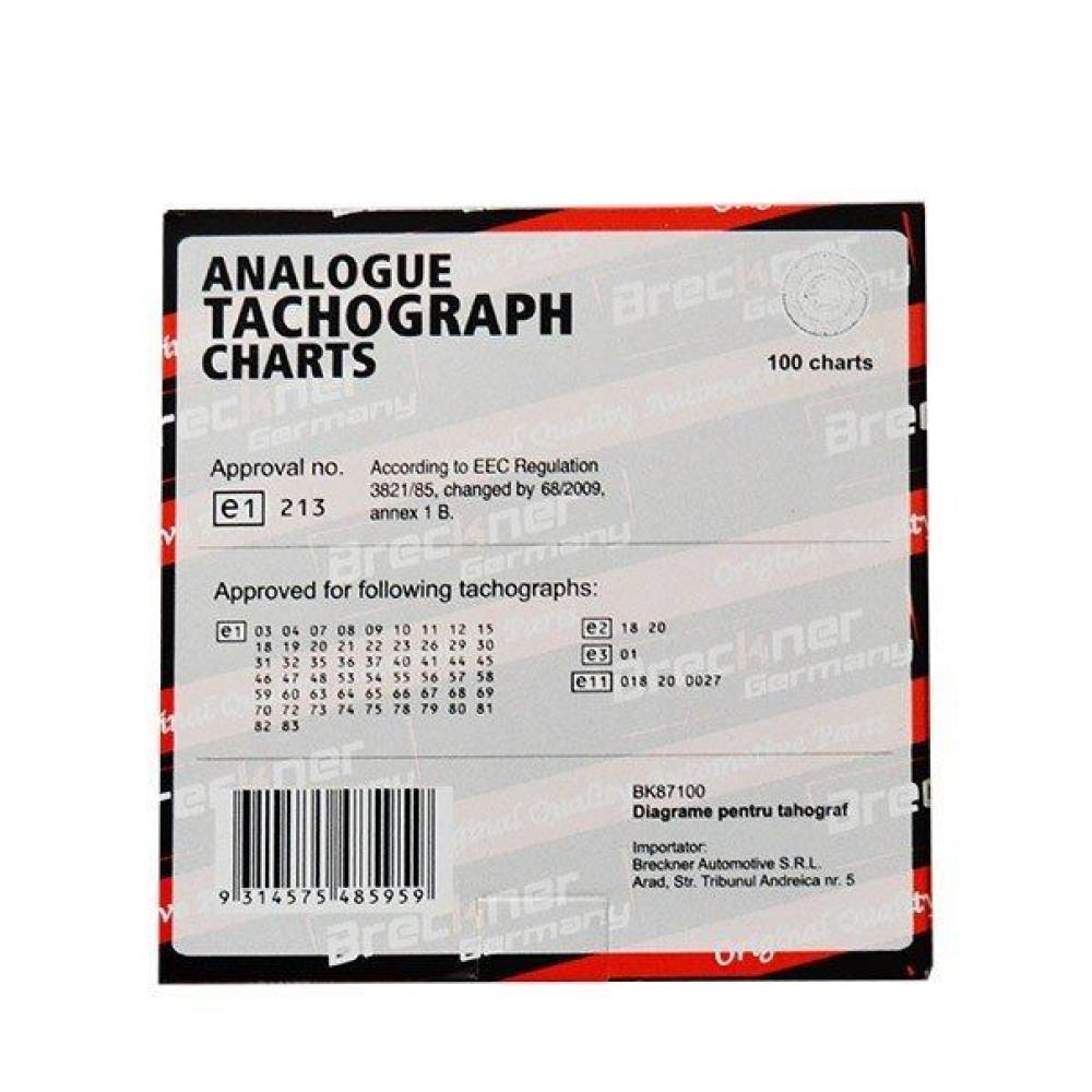 Diagrama tahograf 125km BK87100 Breckner