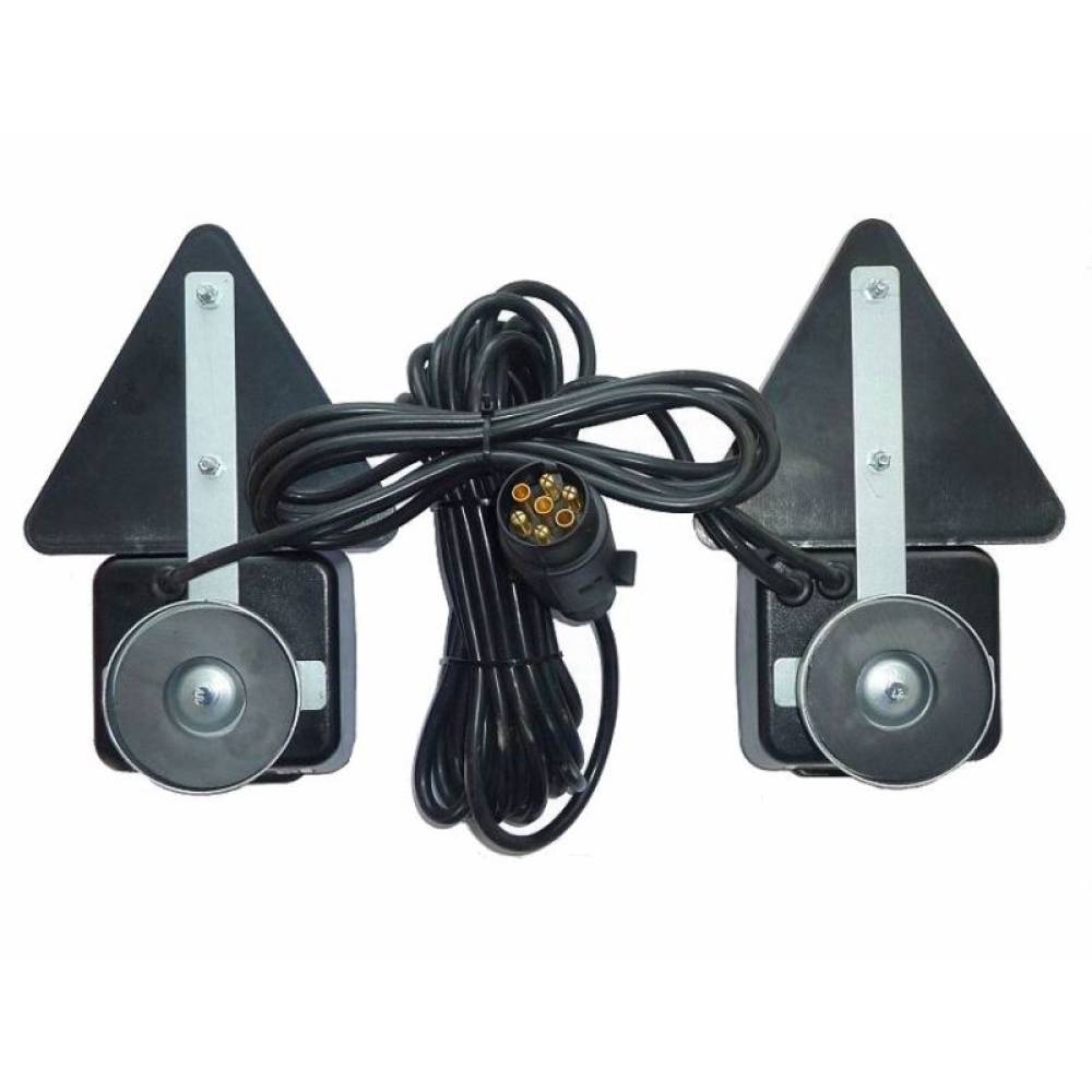 Kit lampi remorca 100x90, cu cablu 7.5m, cu triunghi si magneti, cu 4 functii, L1070-Z Kit lampi remorca 100x90, cu cablu 7.5m, cu triunghi si magneti, cu 4 functii, L1070-Z