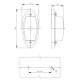 Lampa gabarit 105x46, bec, alb-rosie, 12-24V, G02 A15 Gmak