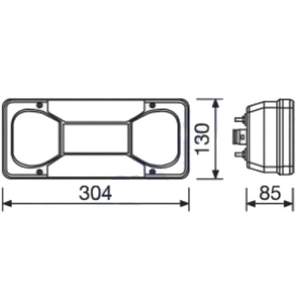 Lampa spate 304x103, compatibila Iveco Daily 3, cu mufa tata, dreapta TruckLed L2364