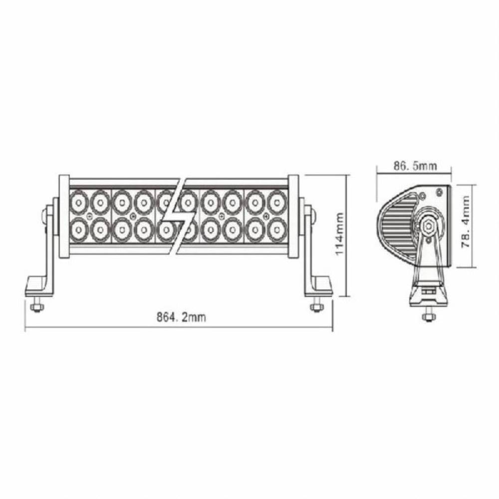 Proiector LED BAR, 864x86, combo, 60 LED-uri, 180W, LB0028 